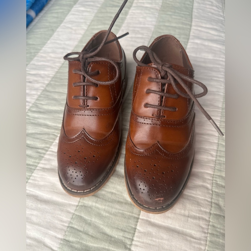 Boys Oxford Dress Shoes Dunbar Cognac